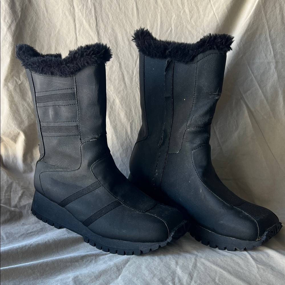 No Boundaries Black Faux Fur Winter Boots